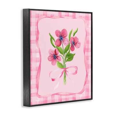 Giclée encadrée rose, paquet de fleurs, design par Nina Jacobs