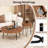 Millwood Pines Farmhouse Round Coffeetable Set Of 2 End Table Natural Finish For Living Room Coffee