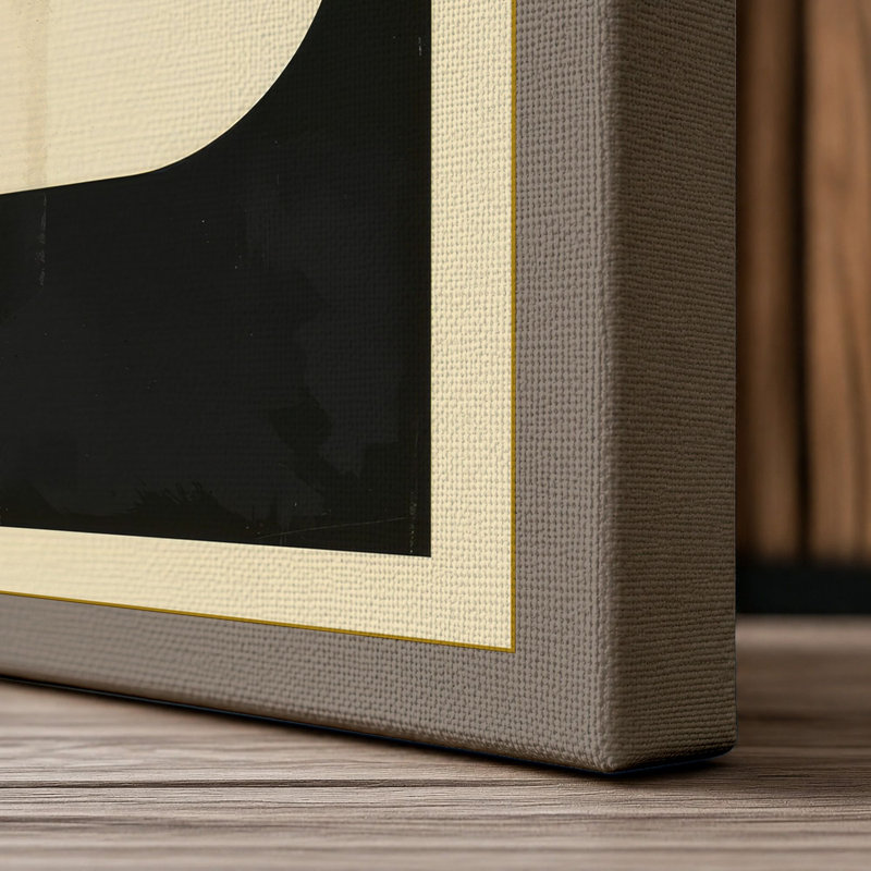 Modernist Geometry Geometric - Wrapped Canvas, 24x16 - 61.0 x 40.6 cm, Taupe Border
