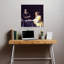 «Lady Maidservant», tenant une lettre, orchidée contemporaine violette, impression murale classique-133314436