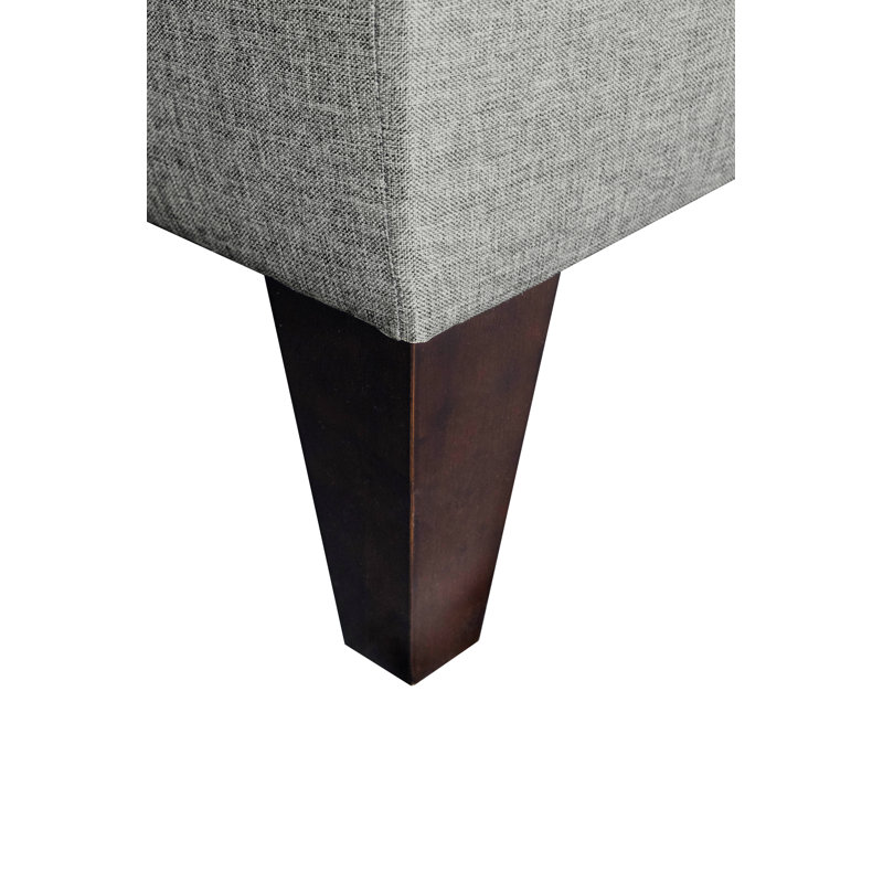 Banc de rangement rembourré Juliana, Gris