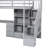 Twin Loft Bed With L-Shaped Desk, Cabinet, Drawers, And Selective Staircase - Gray Contemporary-478563238