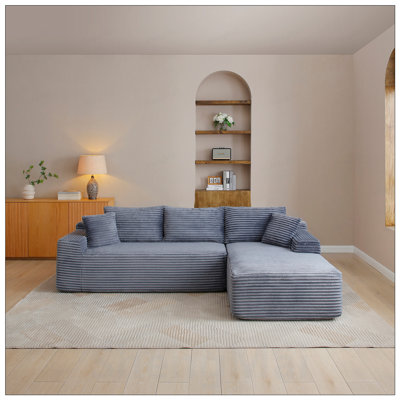 Modular Sectional Sofa, Cloud Sectional Couch with Deep Seat, Modern L-Shape Sofa for Living Room and Bedroom