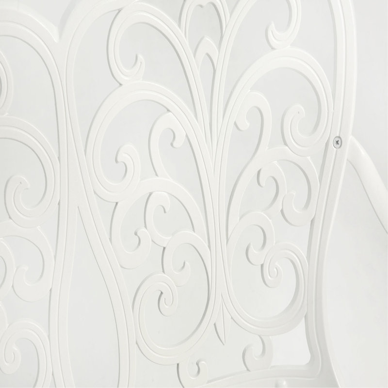 Banc en fonte d'aluminium, Blanc