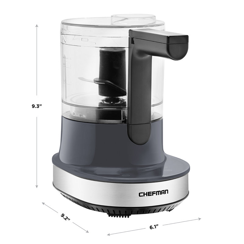 Hachoir et mélangeur 4 tasses Chefman Electric, Gris