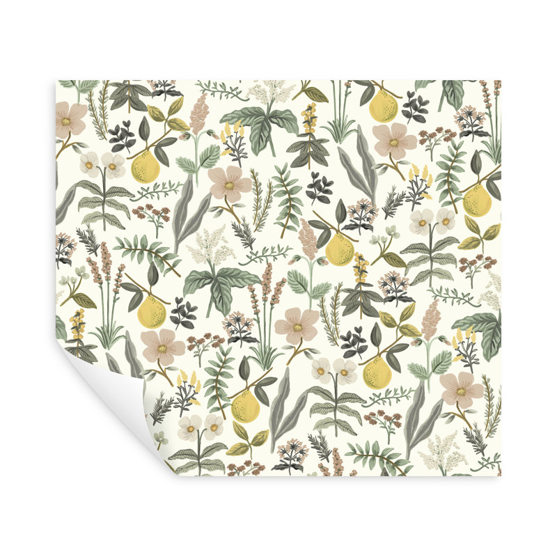 Papier peint adhésif Herb Garden Botanical Premium, Rose