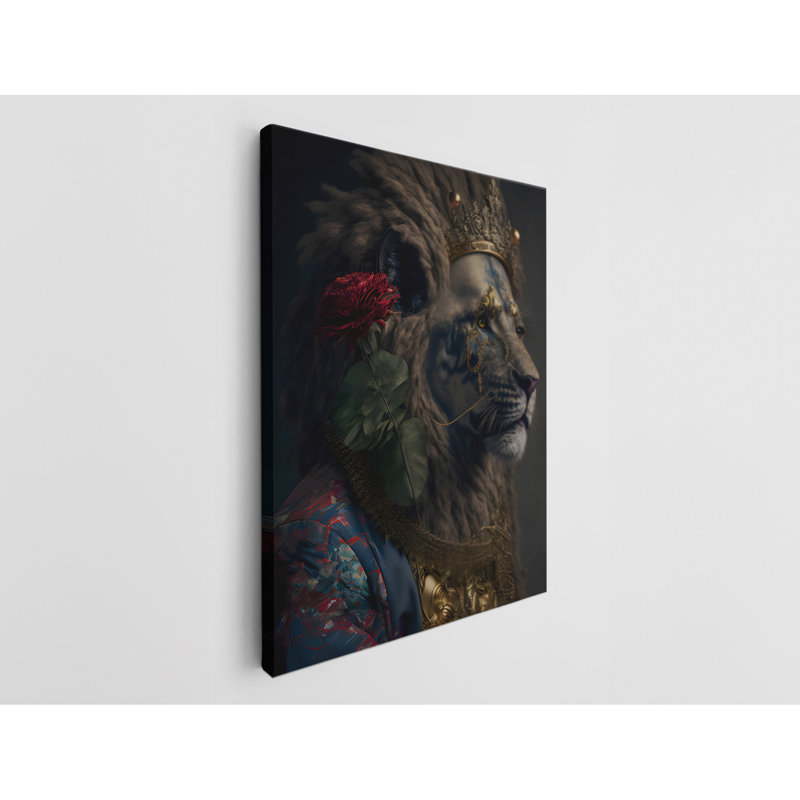 «Ingigerth Lion King» sur toile, H 24 po x l 16 po x P 1 po