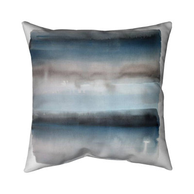 Blue Stripes Indoor / Outdoor Square Throw Pillow Cover