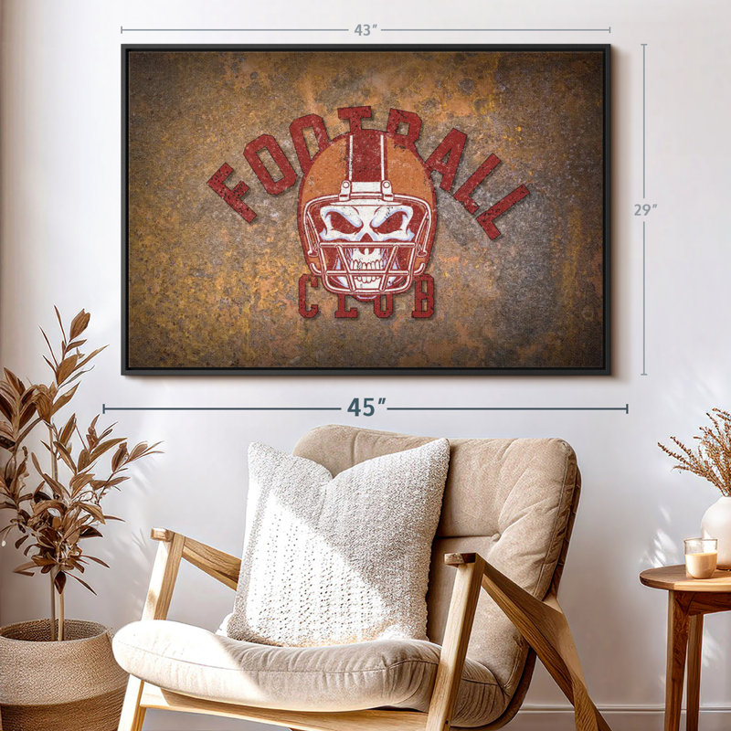 Sports «Football Club Canvas Print», H 29 po x l 43 po