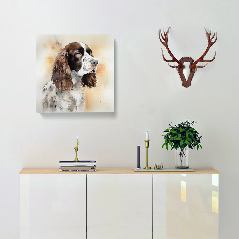 English Springer Spaniel Watercolour - Wrapped Canvas