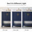 Meuble-lavabo double autoportant Floyd de 60 po avec comptoir en pierre reconstituée-93859413
