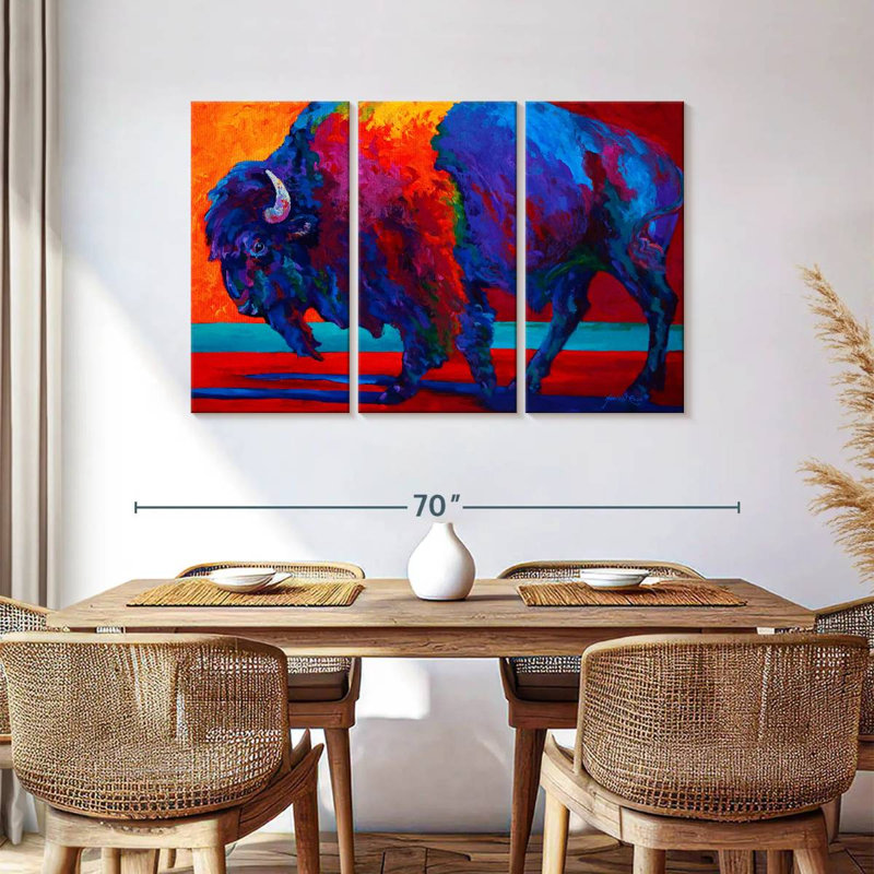 Abstract Bison, 36" H x 57" W