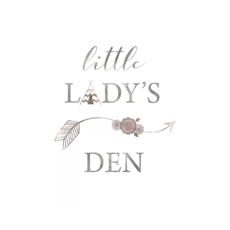 Little Lady Den Arrow 1 Piece Wall Art on Canvas, 101.6 cm H x 66.04 cm W x 1.91 cm D, Wrapped Canvas