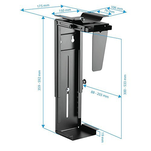 59.2cm H x 17.5cm W CPU Holder