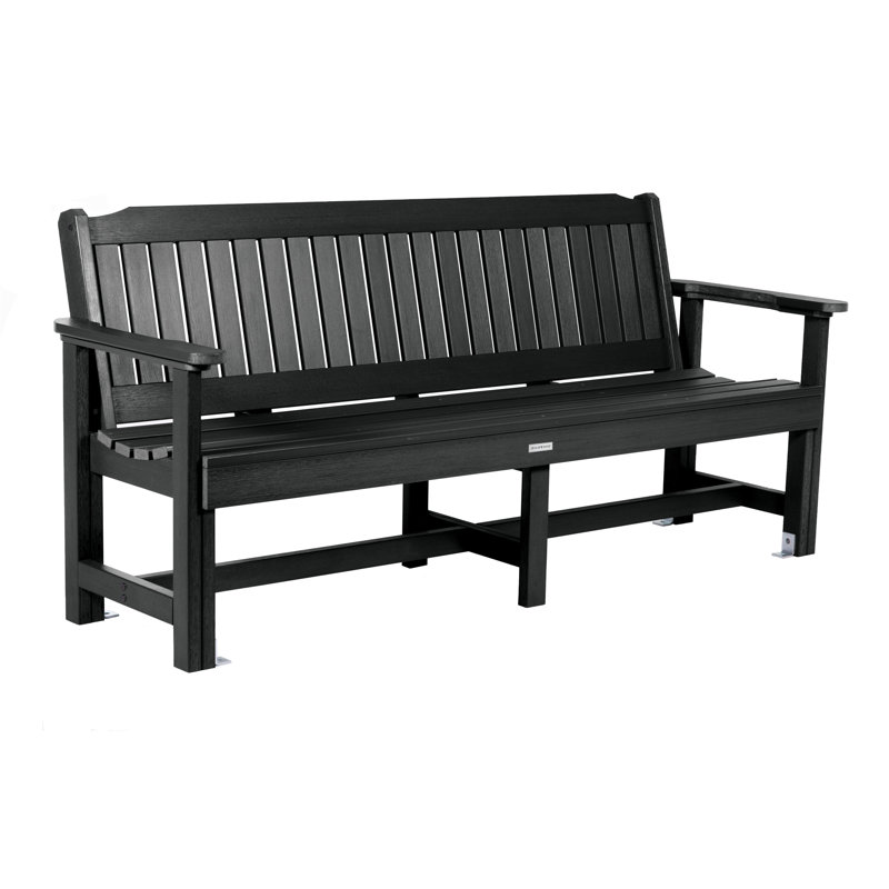 Lunz Outdoor Bench, Black