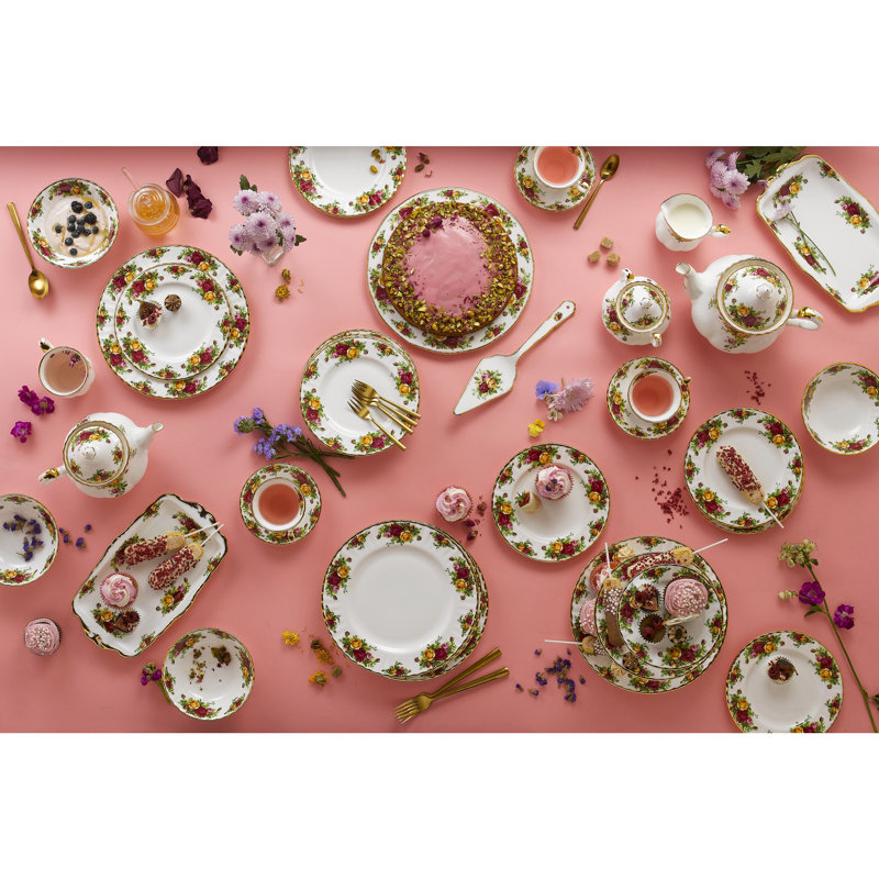 Desserte de 5,25 tasses Royal Albert Old Country Roses
