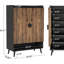 Armoire rustique, rangement rétro, armoire à chaussures pratique-1023352777