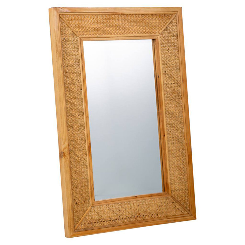 Suus Wood Flat Wall Mirror
