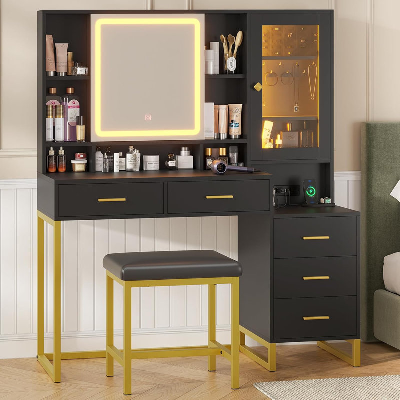 Coiffeuse Annahy, Noir