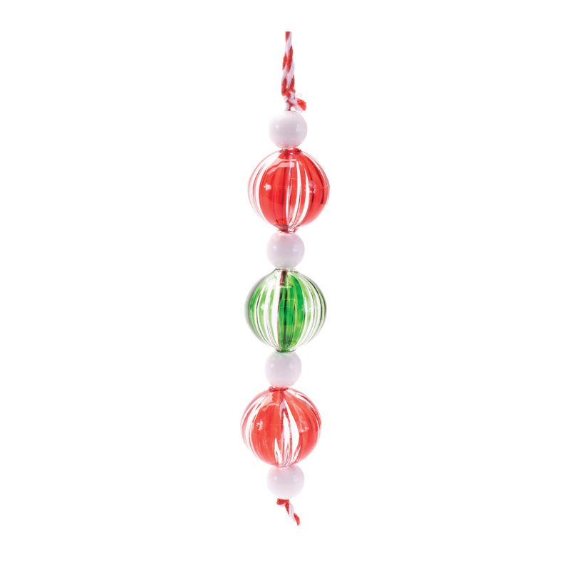 Striped Glass Mini Drop Ornaments