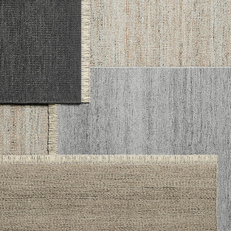 Tapis intérieur / extérieur naturel tissé à la main Cassandra, Rectangle de 2 pi x 3 pi