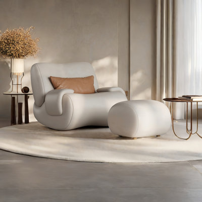 Faux Leather Rocking Chair by VIBORZ
