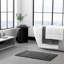 Eden Plush Pile Solid Reversible Cotton White 2 Piece Bath Rug Set-1382244316