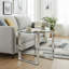 Duprey Glass Top Sled End Table