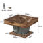 Table basse carrée, table d'appoint rustique moderne, table d'appoint industrielle