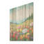 Tulipes colorées sur un paysage de montagne I - Tulipes, art mural sur bois de pin naturel-965635522