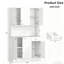 Buffet de cuisine de 71 pouces, armoire de rangement haute avec support pour micro-ondes, comptoir, 6 portes, tiroirs de rangement, 3 tablettes réglables, convient à la cuisine ou à la salle à manger