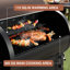 Kingchii 456 pieds carrés Barbecue en bois avec fumoir et barbecue à granules de bois avec contrôle automatique de la température, pieds pliants pour terrasse extérieure, bronze