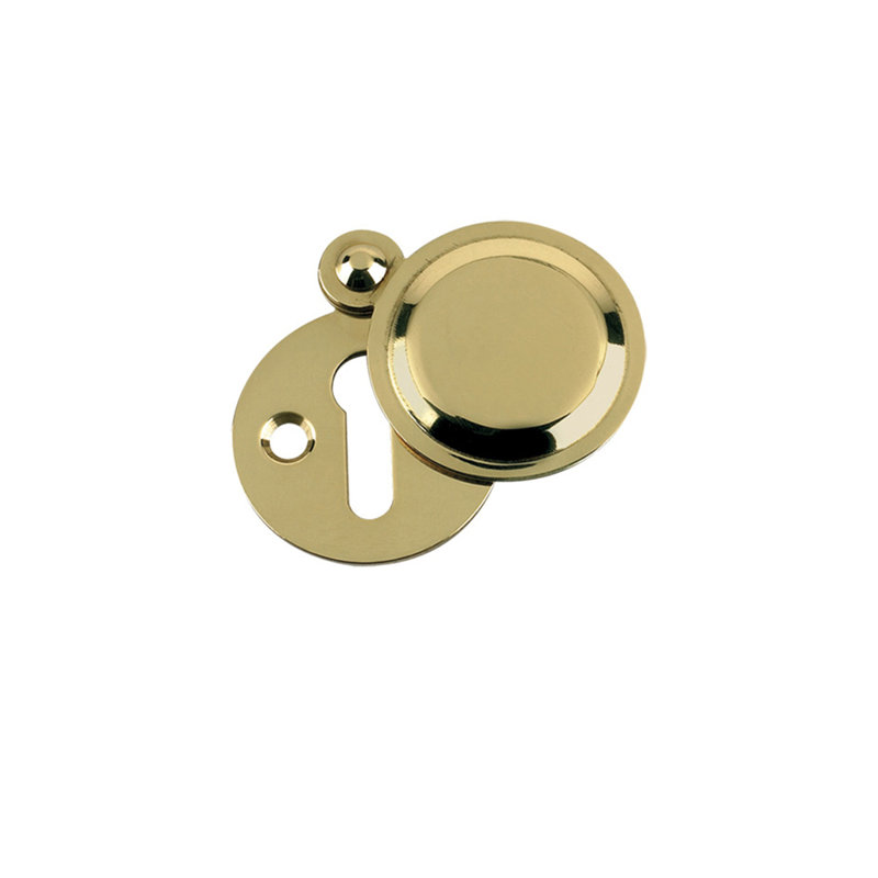 Std. Key Profile Victorian Covered Escutcheon, Polished Brass