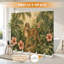 Cloison pliante 6 panneaux paravent Hibiscus de la jungle tropicale rose avec fleurs-2043932987-2043932988
