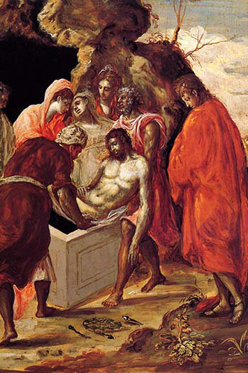 « the inhumation of christ »-impression, H 30 po x l 20 po x P 1,5 po