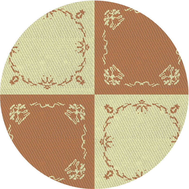 Tapis brun Ishika, Rond 4 pi