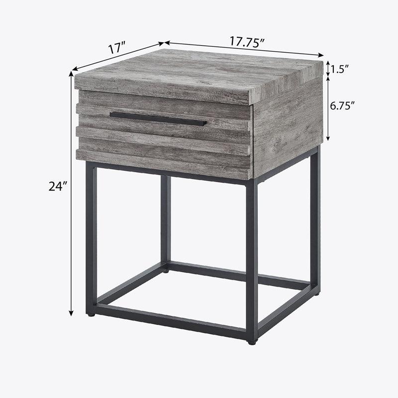 Ensemble de chambre rembourrée 3 pièces Belize, avec lit à oreilles capitonné et deux tables de chevet Belize, gris