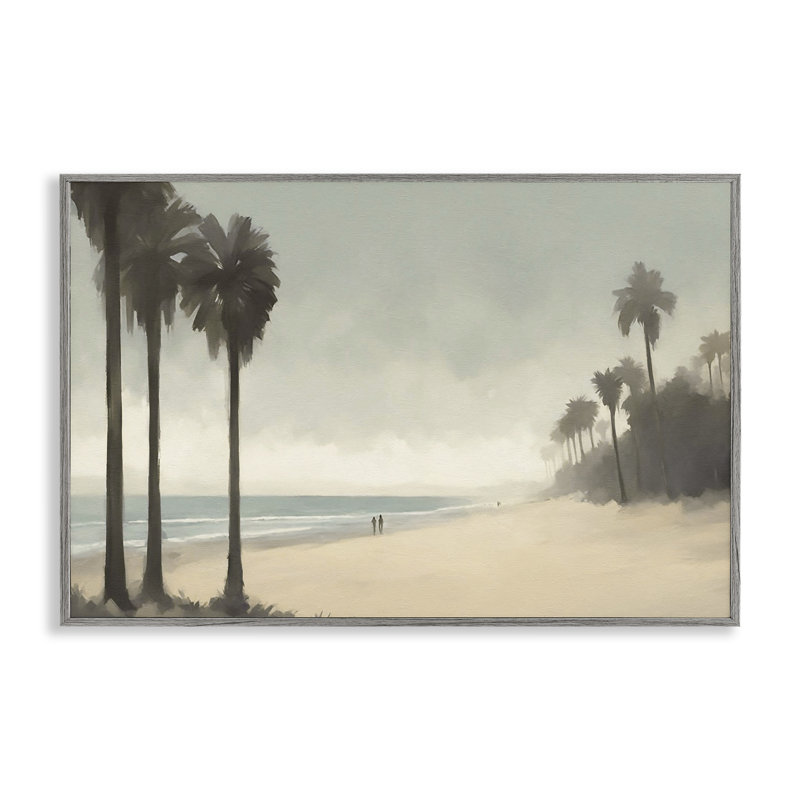  «Deserted Beach and Palms», estampe numérique par Noah Bay, H 20 po x l 30 po, Estampe numérique Farmhouse