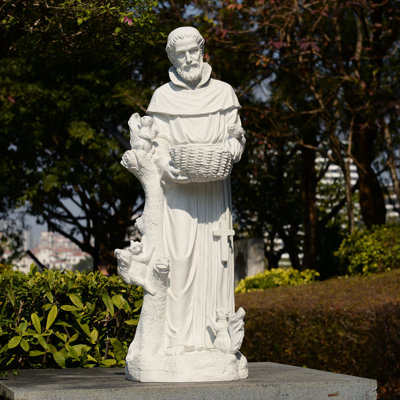 Saint Francis with Squirrels Statue