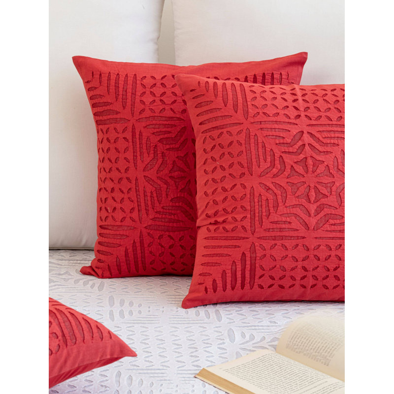 Housse de coussin en coton réversible pour intérieur / extérieur - 18 x 18 po, ensemble de 2