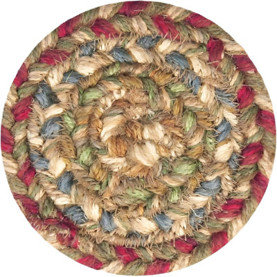 Premium Jute Braided Indoor Table Coasters - Set of 6, Size 4 inch round