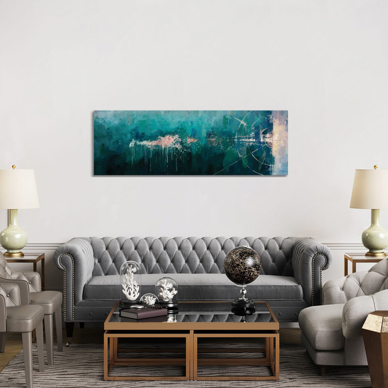 Geometric Seascape by Van Credi - Wrapped Canvas Panoramic Gallery-Wrapped Canvas Giclée, 152.4 cm H x 50.8 cm W x 1.91 cm D