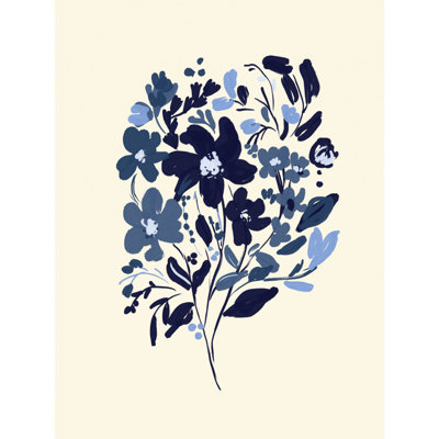Indigo Floral Bouquet by Josie George — Botanical Wall Art