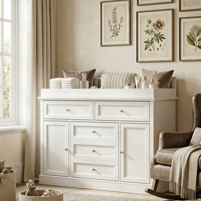 Modern Changing Table Dresser With Strong Storage