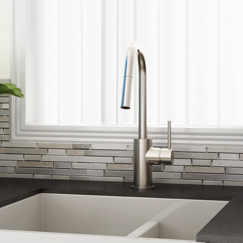 Pioneer Motegi Pull Down Kitchen Faucet, Brushed Nickel