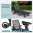 Outdoor Wood Texture Pool Reclining Lounge Chaise  With Wheels & Cup Holder (Set of 2)-1081756955