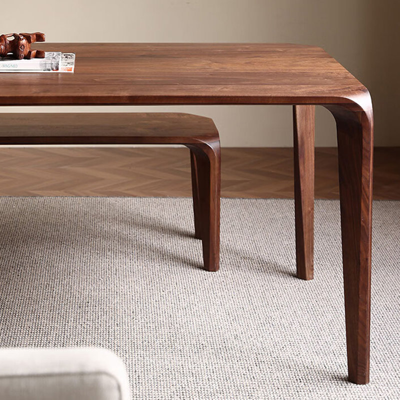 Light luxury rectangular dining table, 29.53"H x 62.99"L x 31.5"W