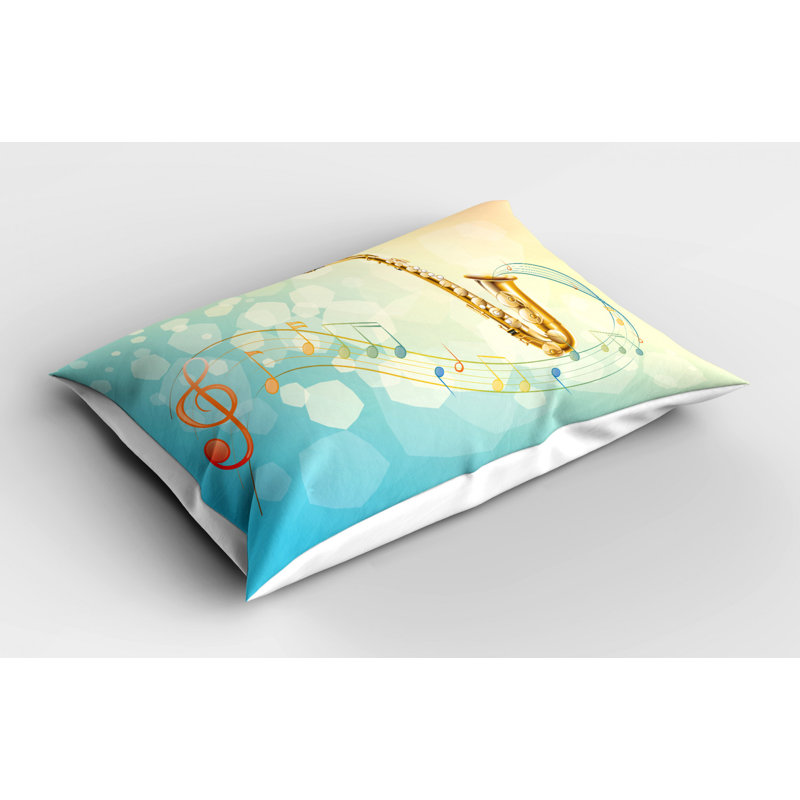 Blue/Gold/Red Polyester Microfiber Piece Sham, Twin