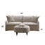 Canapé moderne Upendo avec 2 coussins, lin