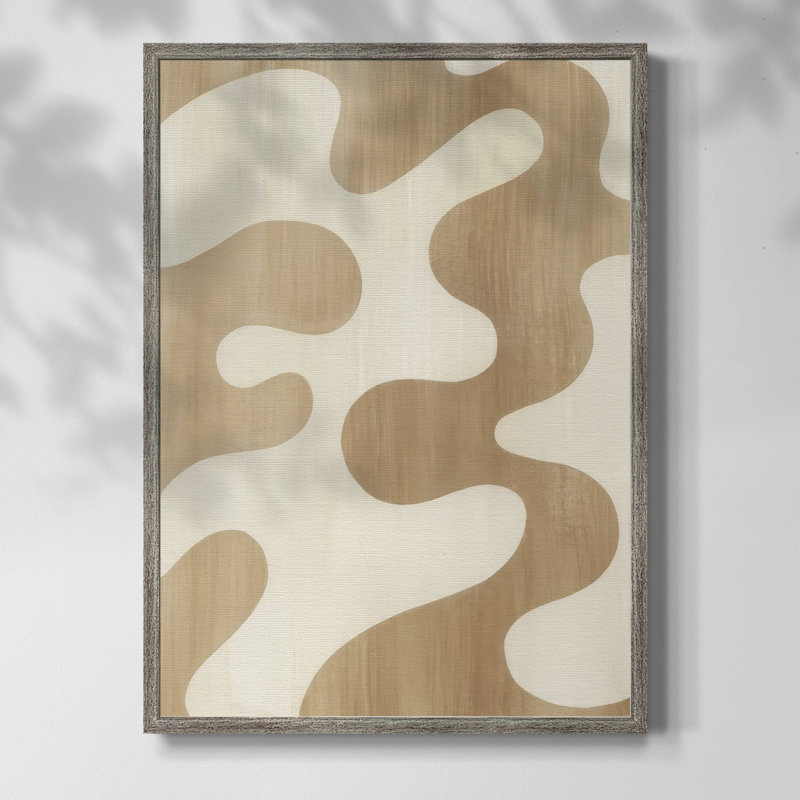 Sienna Ripples II, reproduction encadrée - bois massif, H 21 po x l 17 po